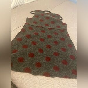 Cut Loose Tunic in Gray with Red Polka Dots